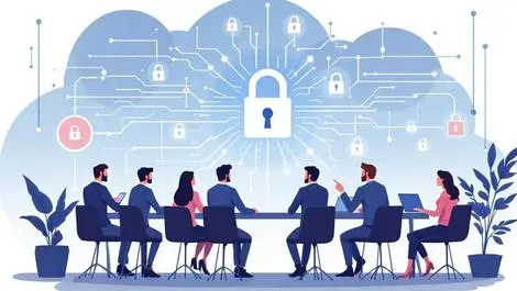 It security professionals conference table digital networks locks