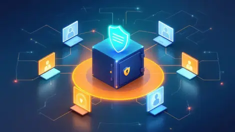 Secure digital vault with shield protecting digital identities network