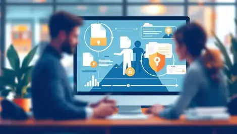 Computer screen uploading files confidential security shields uk us offices