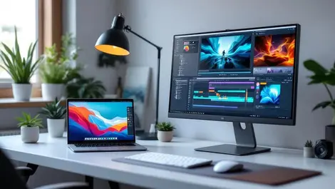 Slim 14in laptop all in one desktop creative home workspace