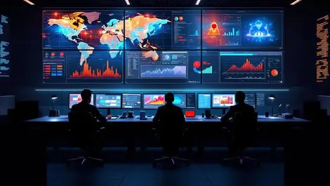 Msp soc analysts monitoring ransomware malware threat maps