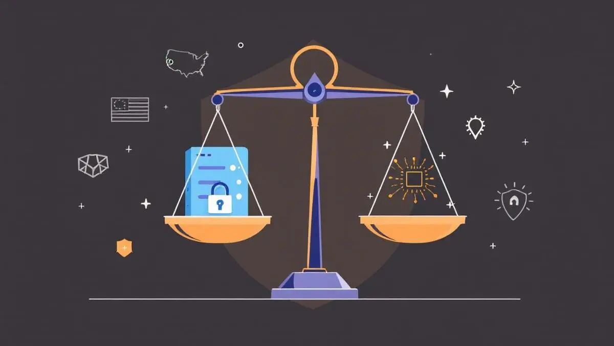 Accountable ai vs data privacy balanced scale shields us uk eu