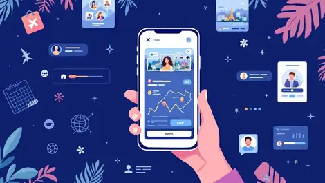 Smartphone travel booking social creator content personalized ui